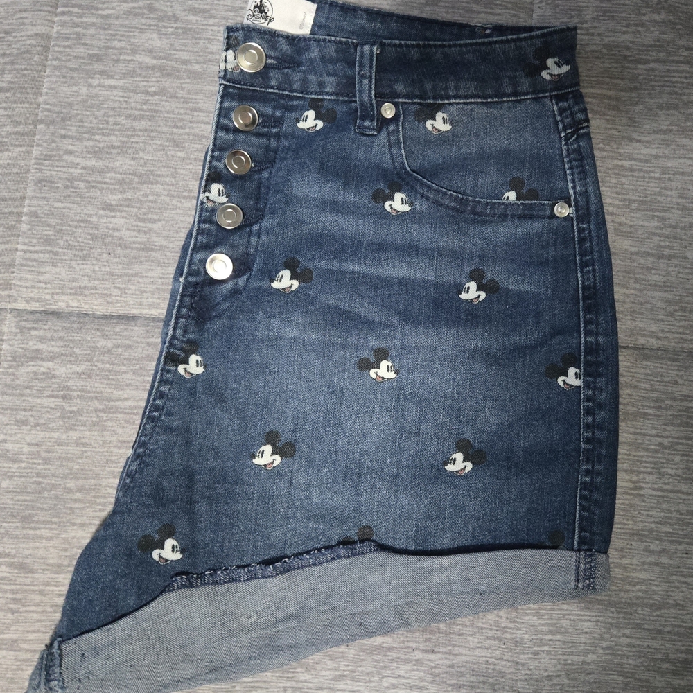 Disney Mickey Mouse Blue Denim Shorts